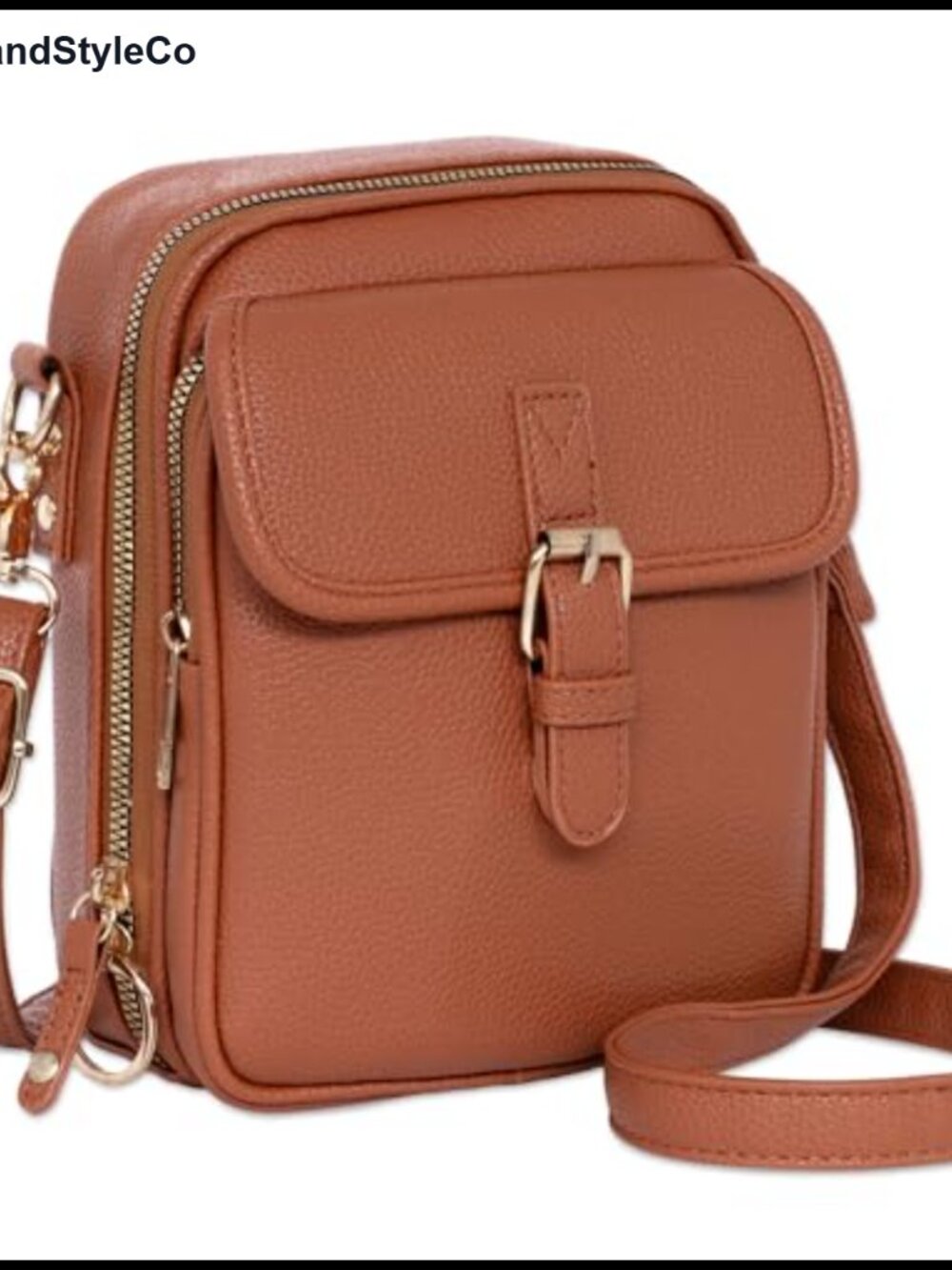 Vegan Leather Anti-Theft Crossbody Bag with Card Slots